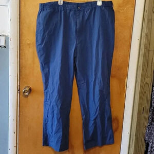 Men’s Casual Joe® Stretch Waist Poplin Blue Pants 44L  44x31